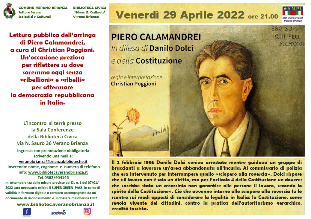 Lettura dell’arringa di Piero Calamandrei, a cura di Christian Poggioni