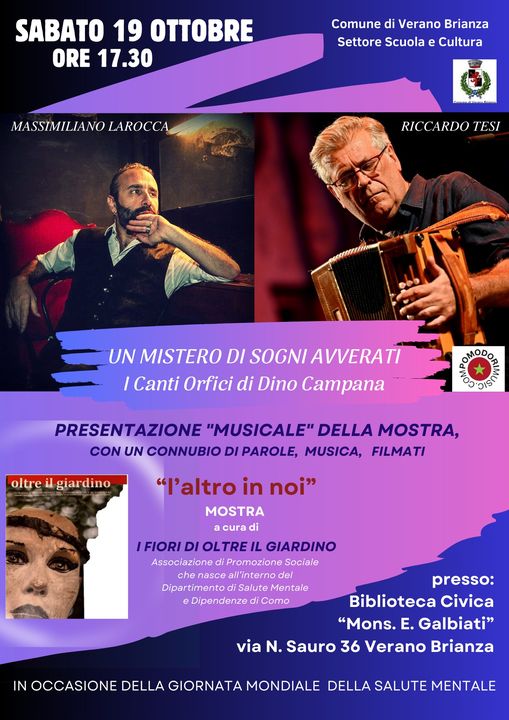 UN MISTERO DI SOGNI AVVERATI: PRESENTAZIONE MUSICALE DELLA MOSTRA “L’ALTRO IN NOI”