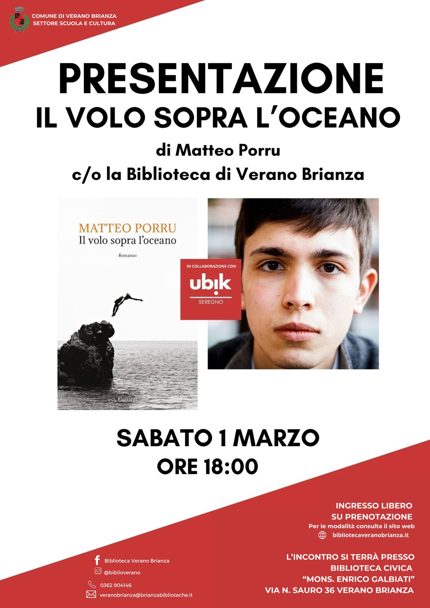MATTEO PORRU PRESENTA: “IL VOLO SOPRA L’OCEANO”