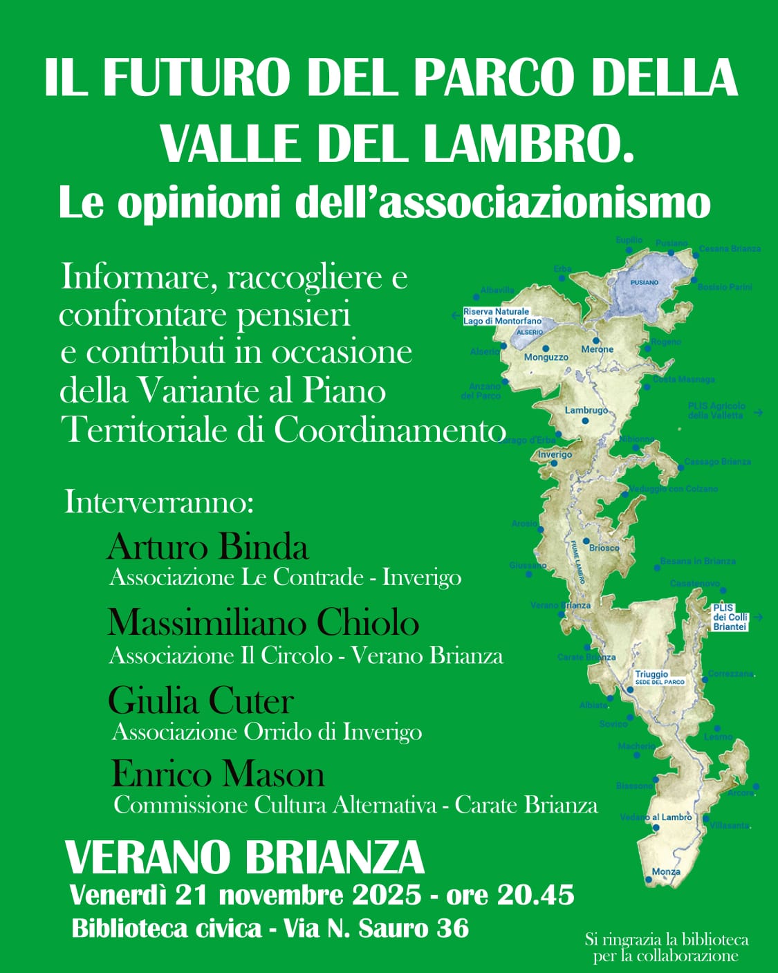 IL FUTURO DEL PARCO DELLA VALLE DEL LAMBRO: OPINIONI DELL’ASSOCIAZIONISMO